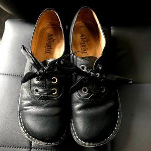 Alegria platform wedge comfort shoe black leather  EU40 US9